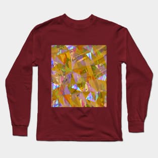 Brown Cubes pattern design Long Sleeve T-Shirt